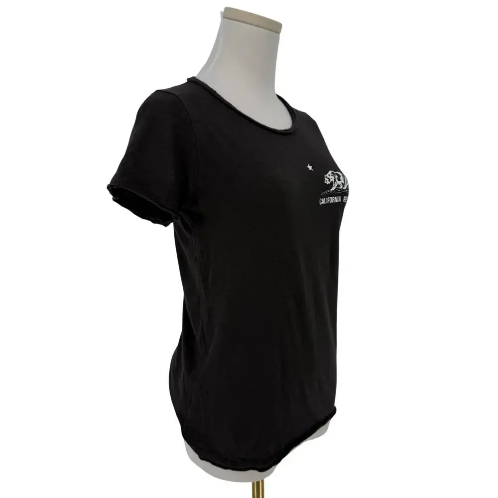 California Republic Graphic T-Shirt Women's XS Dark Grey Charcoal Casual - Picture 3 of 7